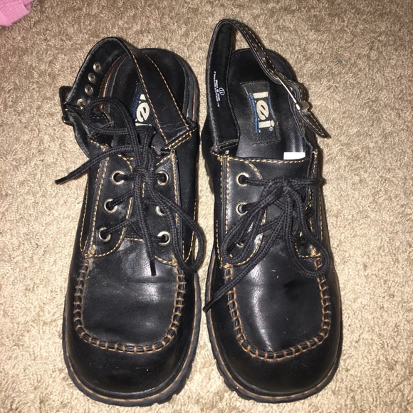 lei | Shoes | Lei Vintage Chunky Heel Clogs Size 1 | Poshmark